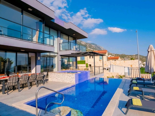  gece  -  Kasım
  | Kalkan Kızıltaş'ta Deniz Manzaralı, Jakuzili Lüks 10 Kişilik Villa